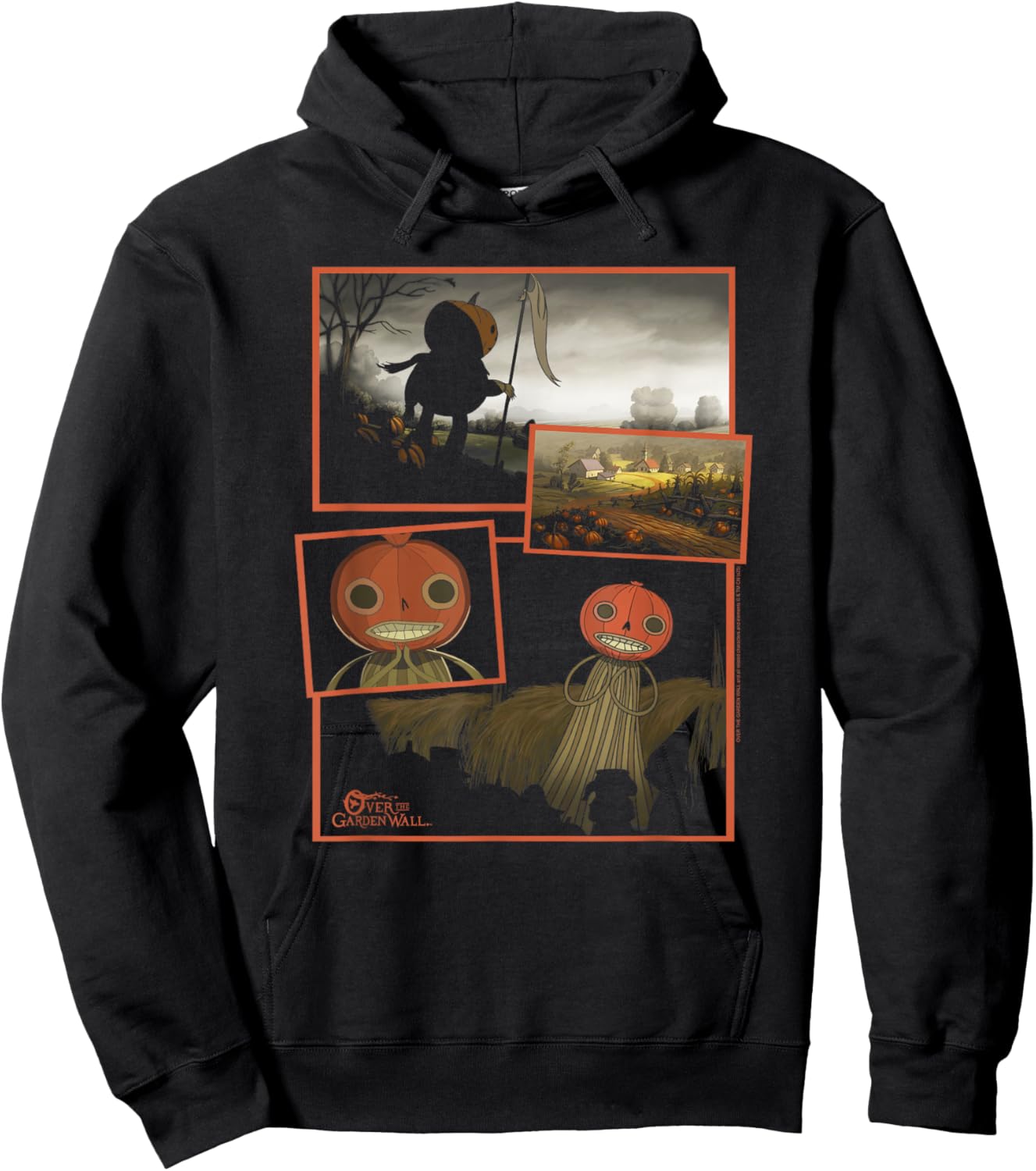 Over The Garden Wall Pumpkin People Collage Spooky Cartoon Hoodie - Hoodie | Black