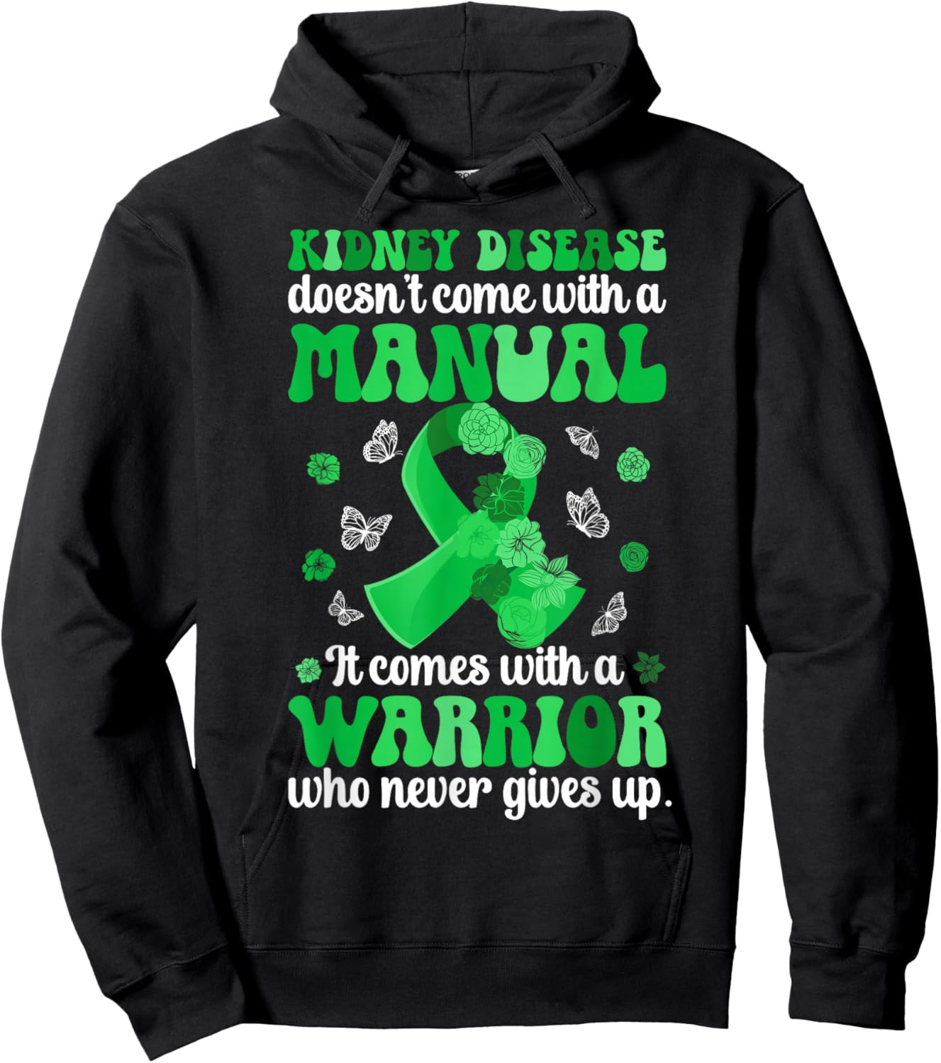 Kidney Disease Awareness Month Proud Kidney Disease Warrior Hoodie - Hoodie | Black