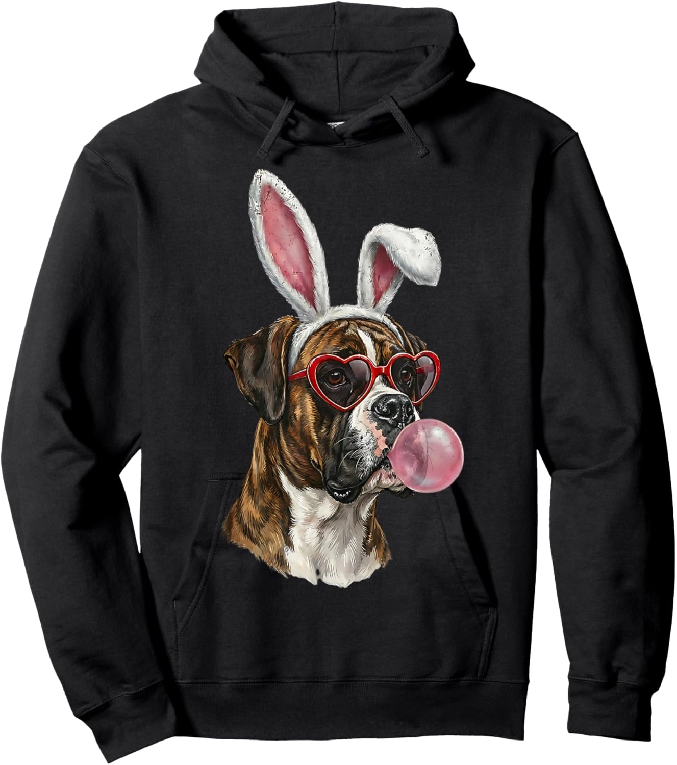 Boxer Easter Bunny Dog Lover Hoodie - Hoodie | Black