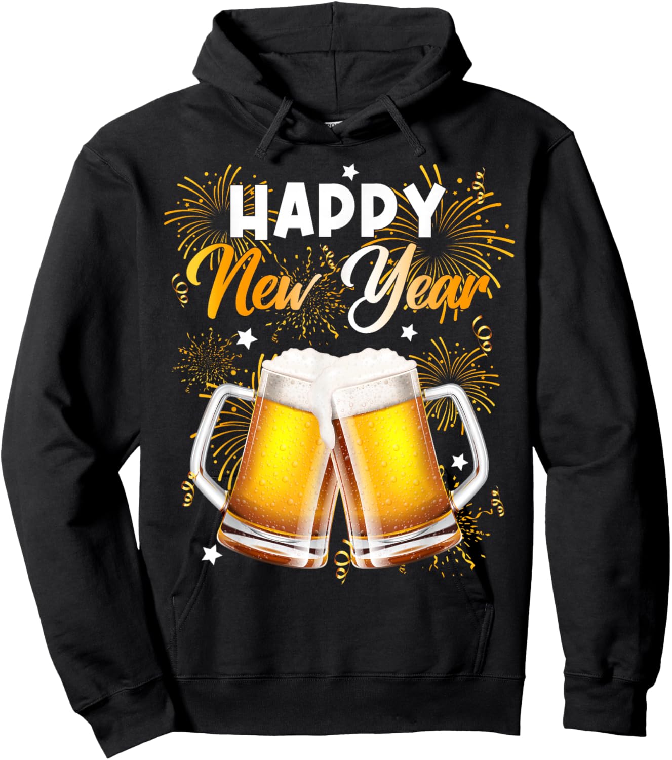 Happy New Year 2026 Beer Happy New Years Eve Party Women Men Hoodie - Hoodie | Black