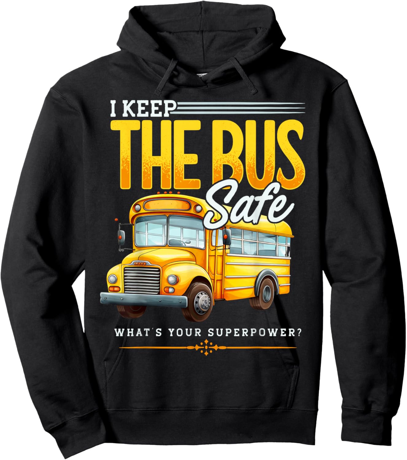 Bus Aide Saying, Bus Attendant, Funny School Bus Monitor Hoodie - Hoodie | Black