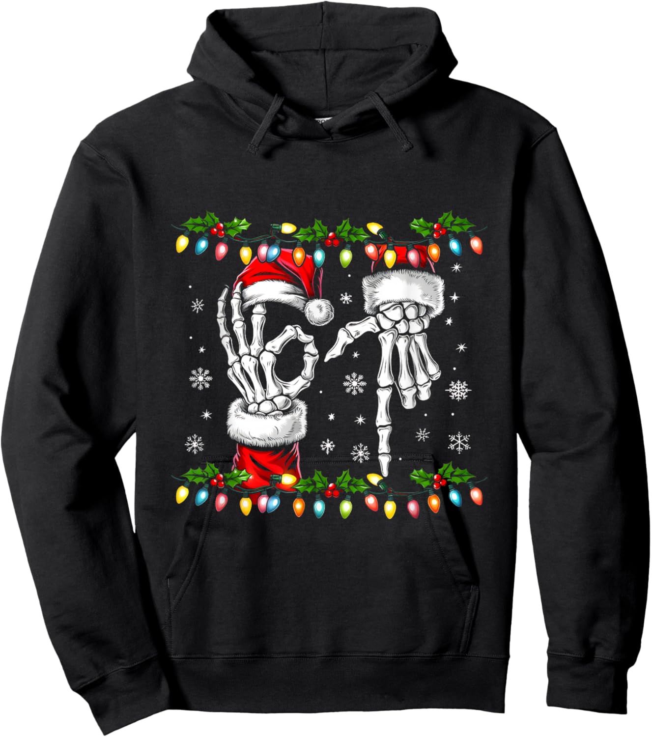 Funny Christmas Six Seven Viral Meme Trendy 6 7 Couples Hoodie - Hoodie | Black