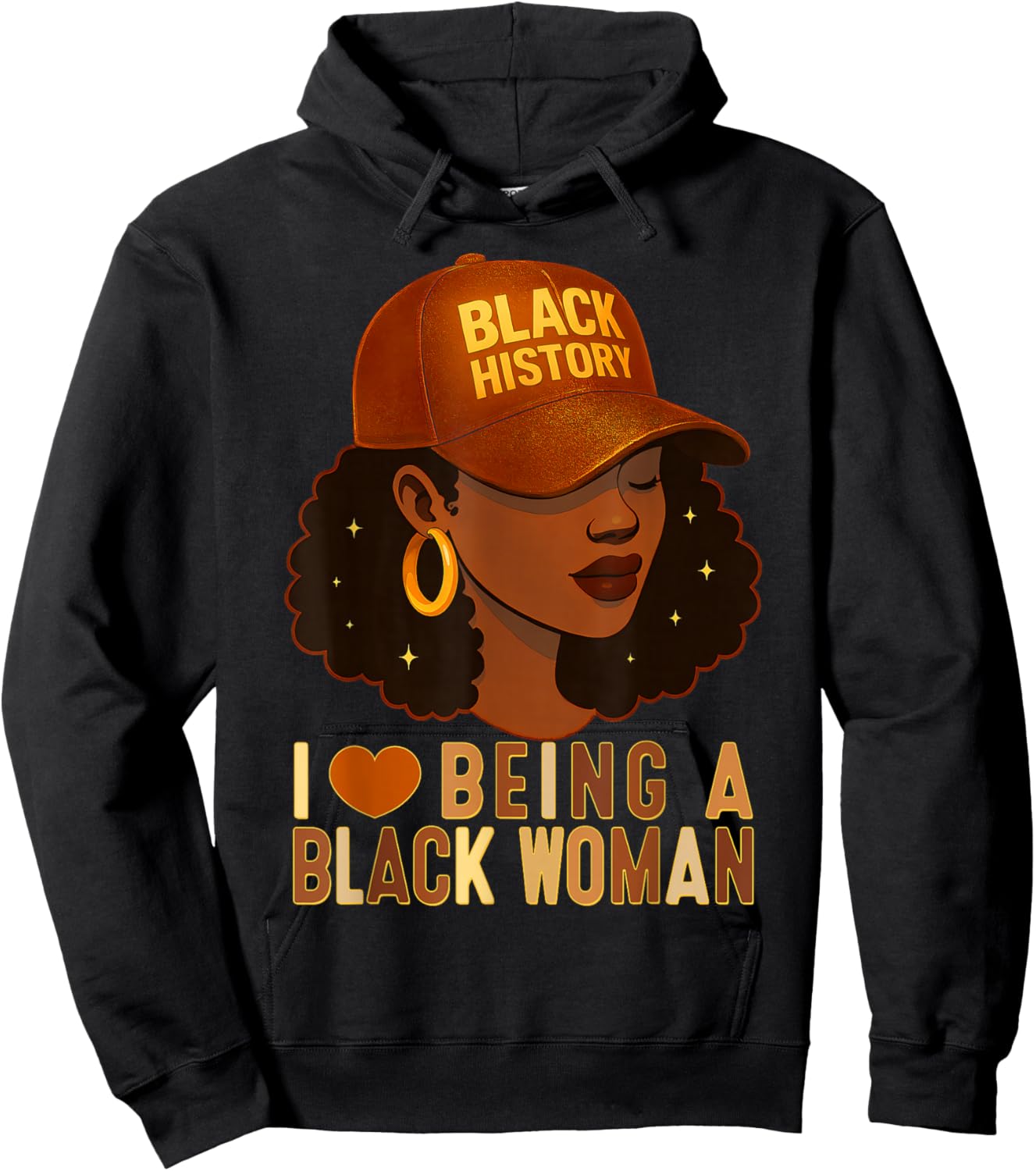 I Love Being A Black Women Black History Afro Girl Melanin Hoodie - Hoodie | Black