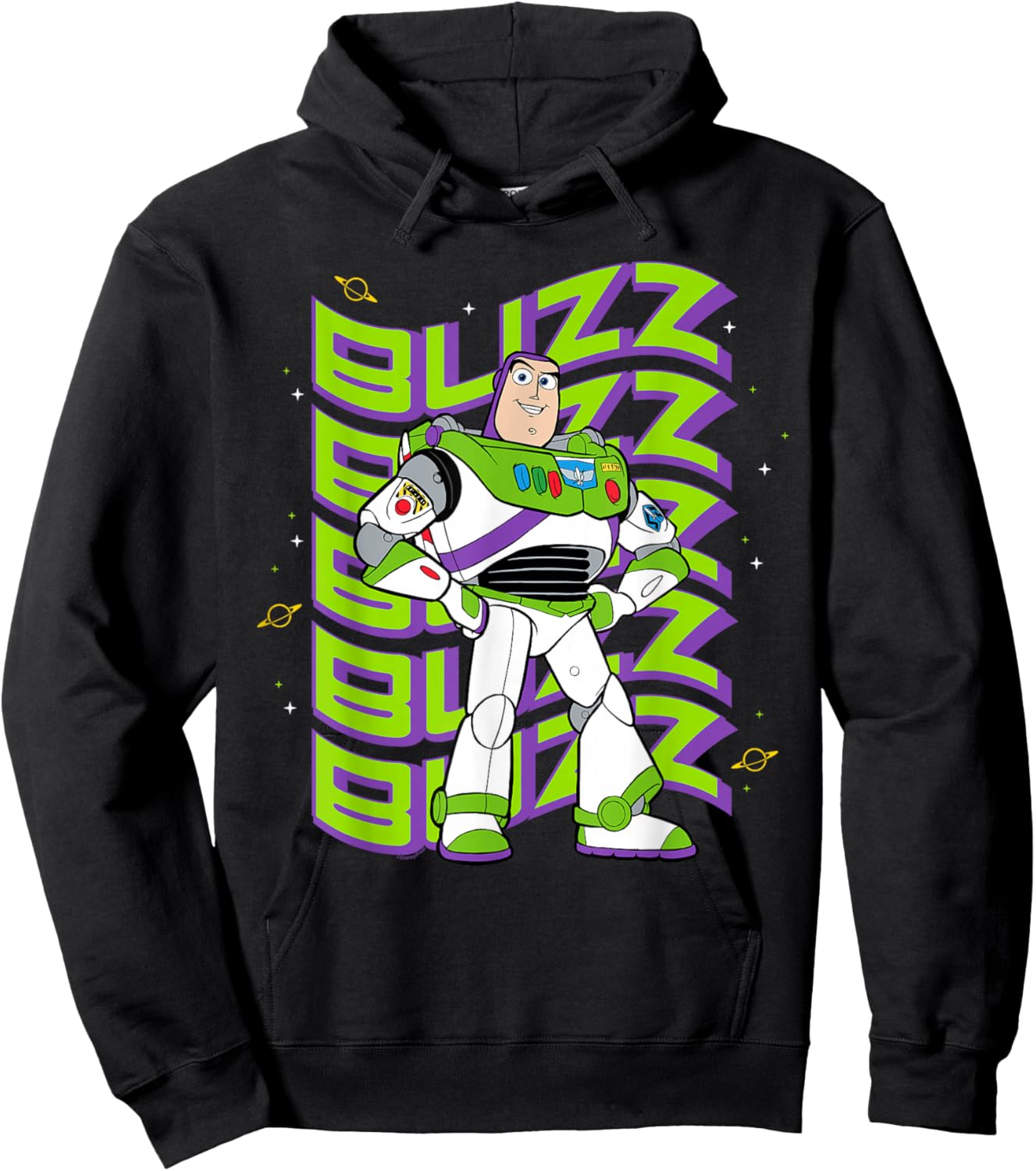 Disney and Pixar's Toy Story Buzz Lightyear Groovy Logo Hoodie - Hoodie | Black