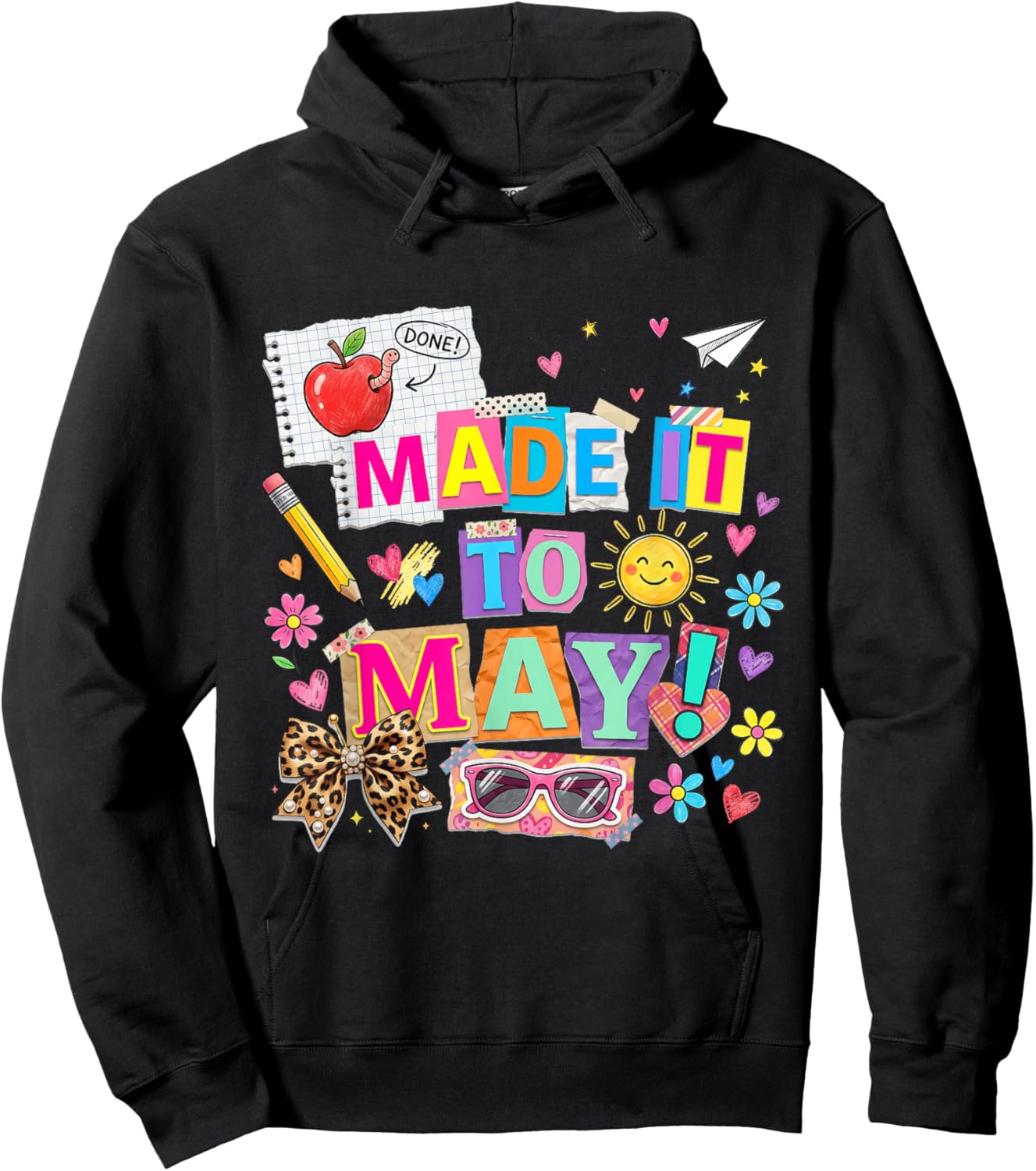 Funny Made It to May Student Last Day of School Boys Girls Hoodie - Hoodie | Black