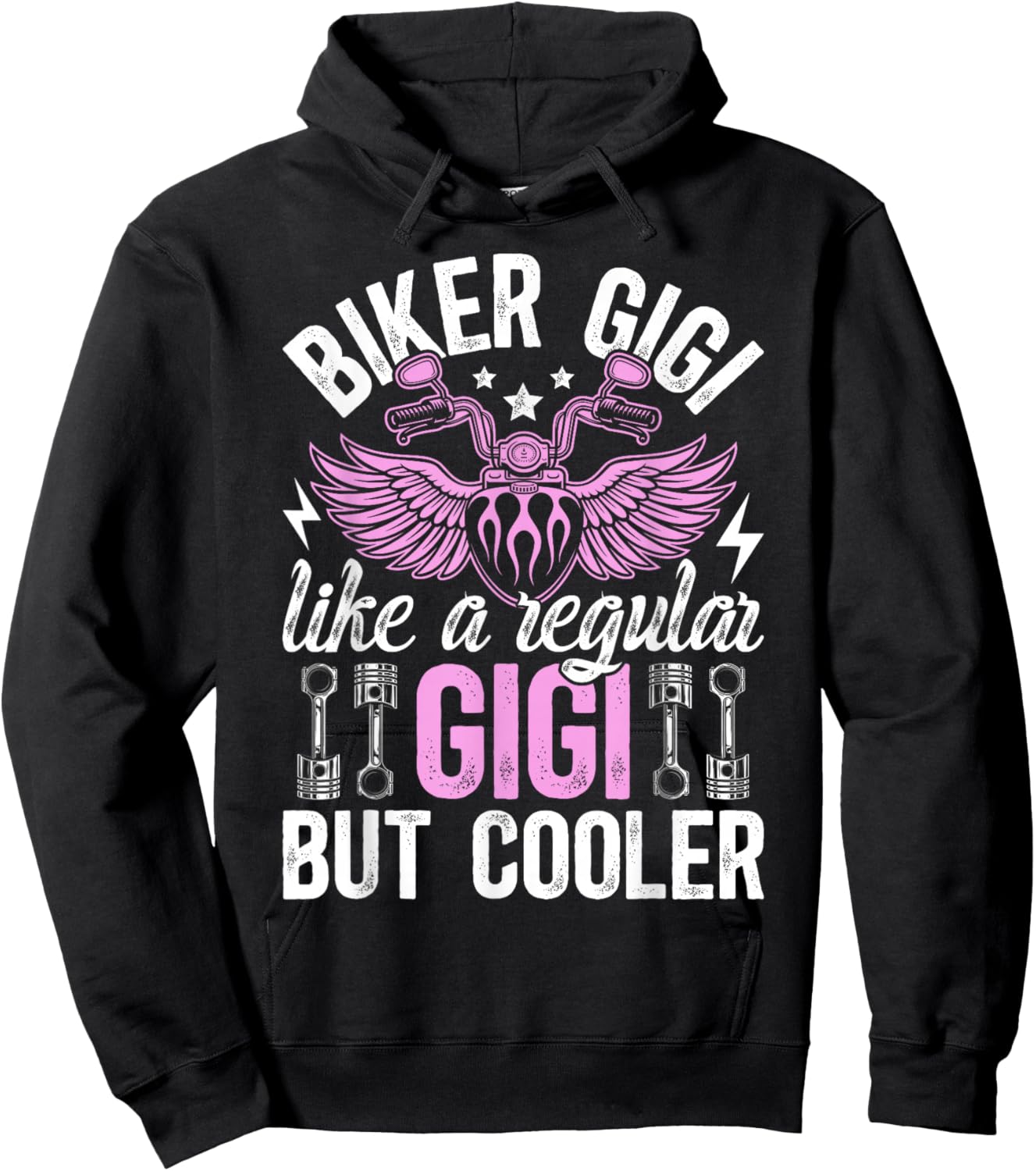 Biker Gigi Definition Motorcycle Rider Gigi Hoodie - Hoodie | Black