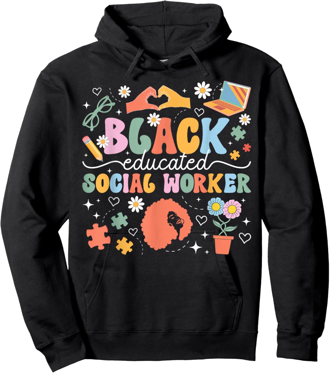 Black Educated Social Worker African American Social Workers Hoodie - Hoodie | Black