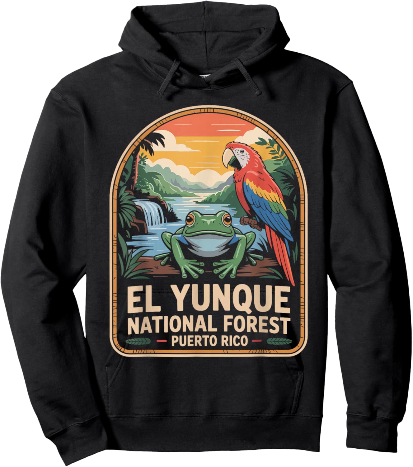 El Yunque National Forest Shirt Wildlife Puerto Rico Hoodie - Hoodie | Black