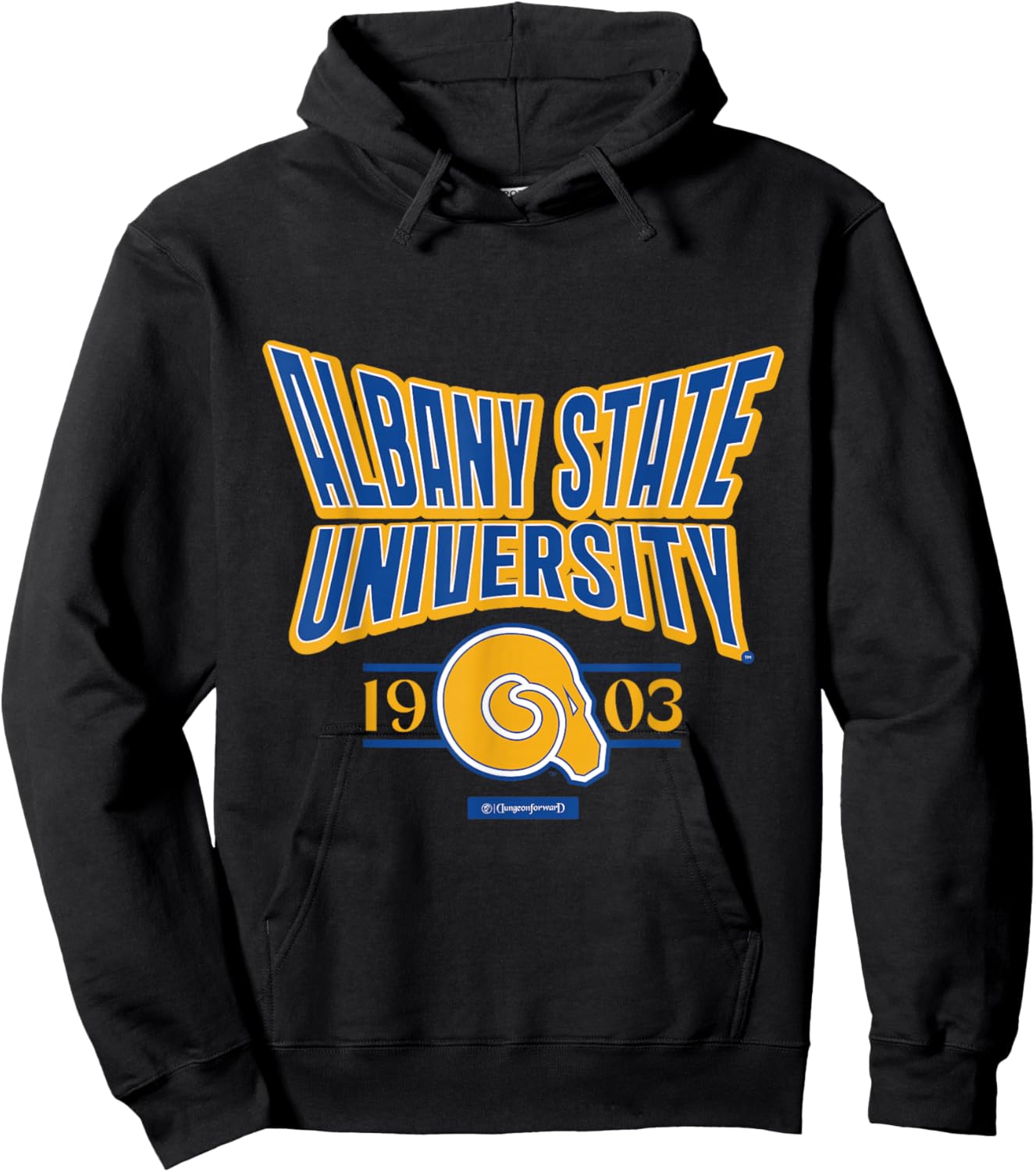 Albany State University Stretch Emblem HBCU Hoodie - Hoodie | Black
