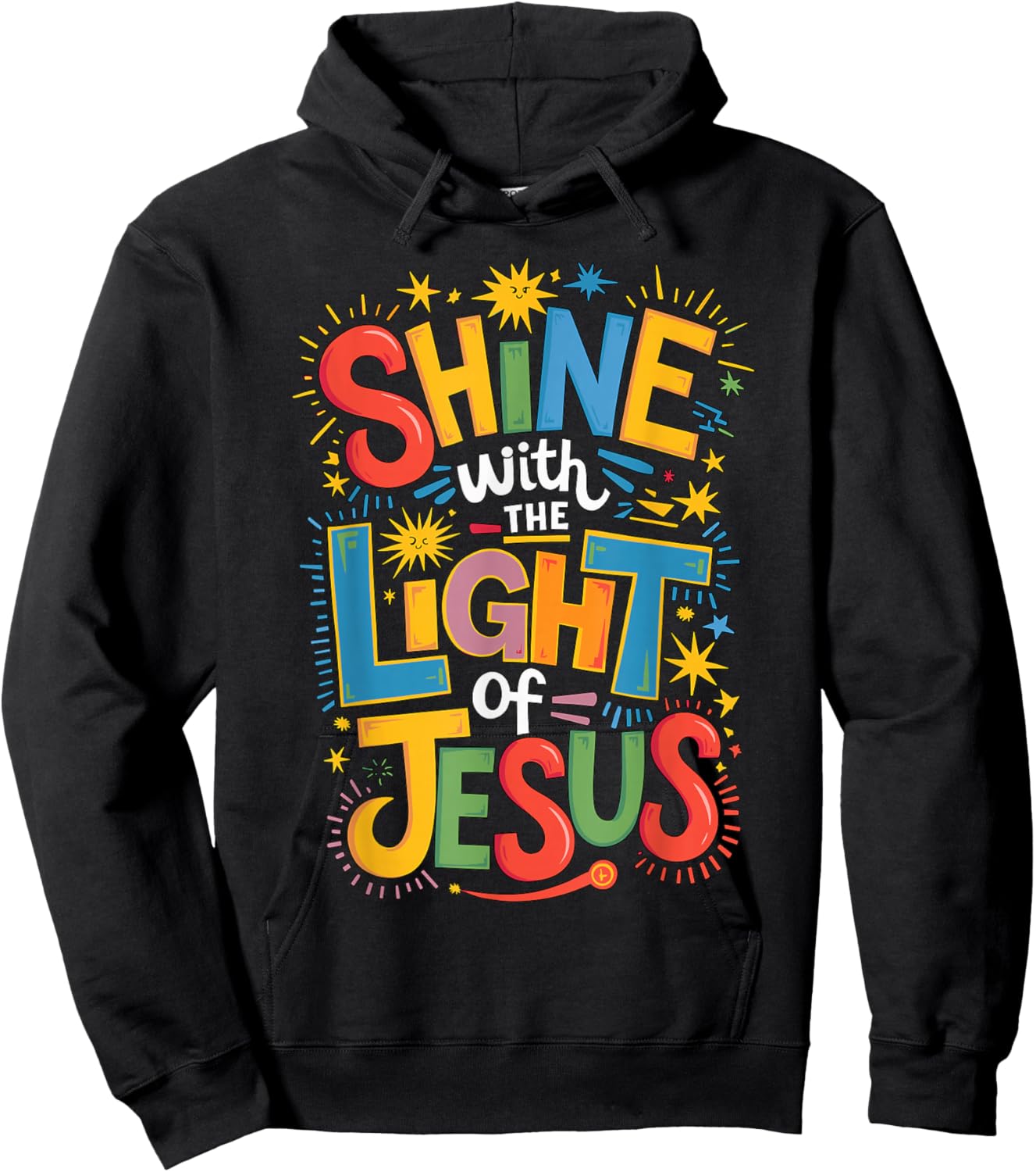 Shine with The Light of Jesus Hoodie - Hoodie | Black