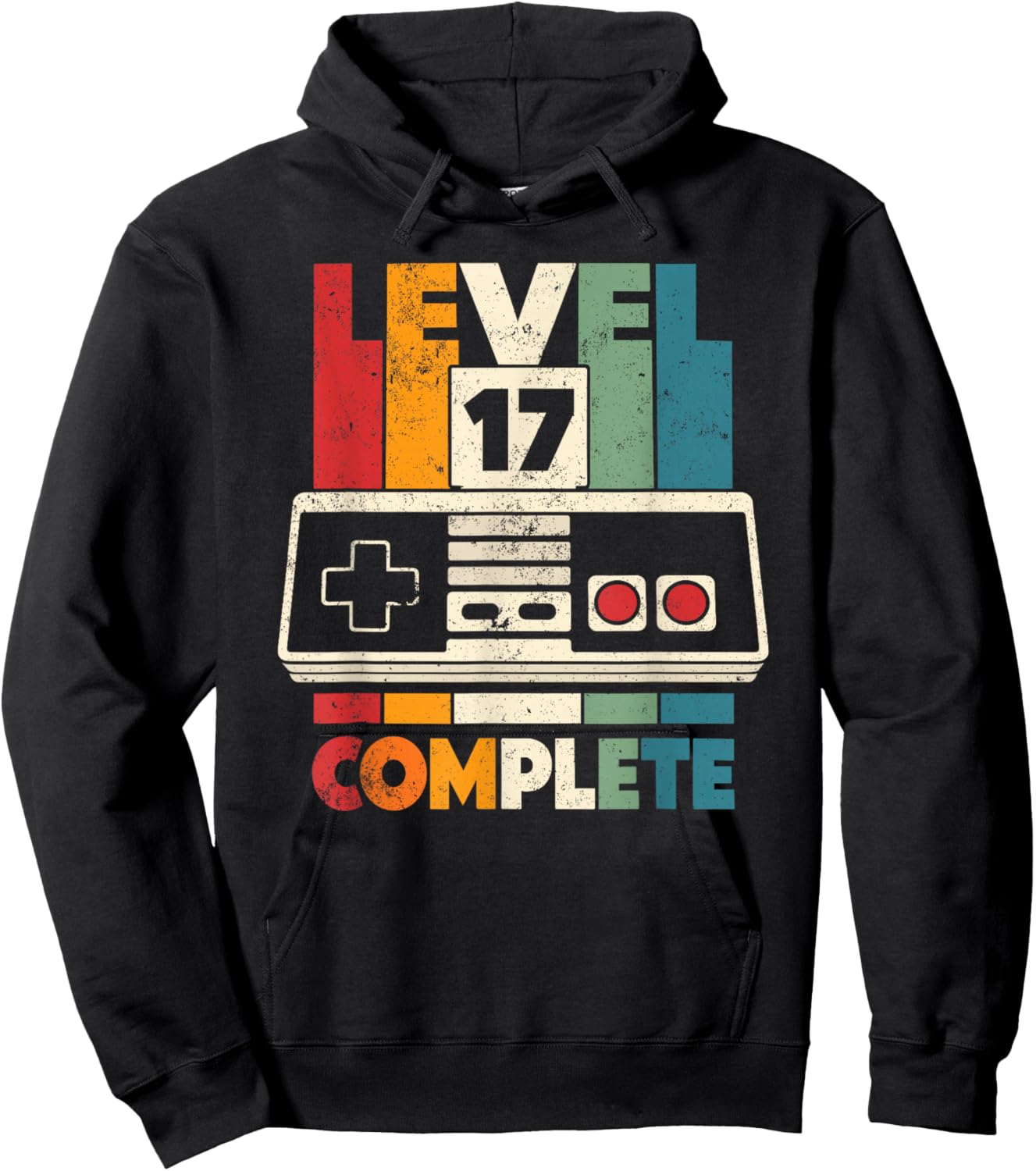 17th Wedding Anniversary Him Her Vintage Level 17 Complete Hoodie - Hoodie | Black