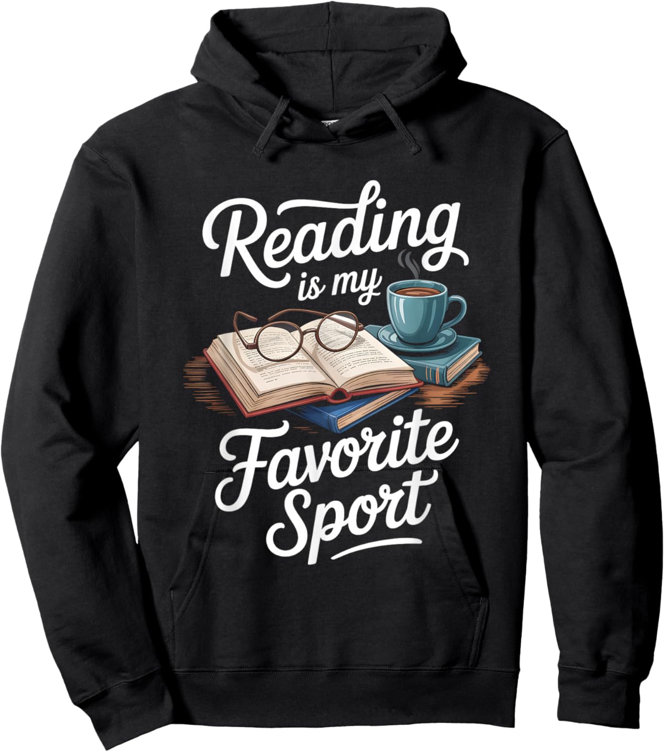 Reading is My Favorite Sport Funny Reader Hoodie - Hoodie | Black