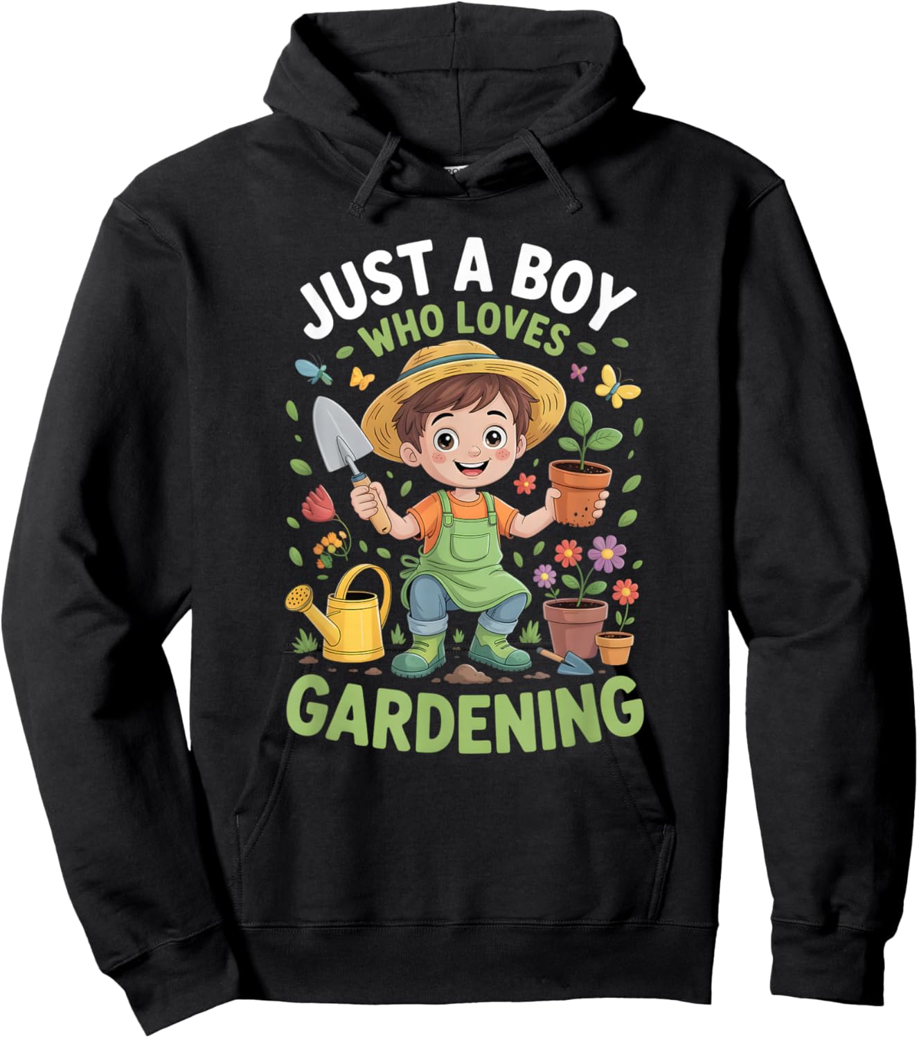 Boys Gardening Hoodie - Hoodie | Black