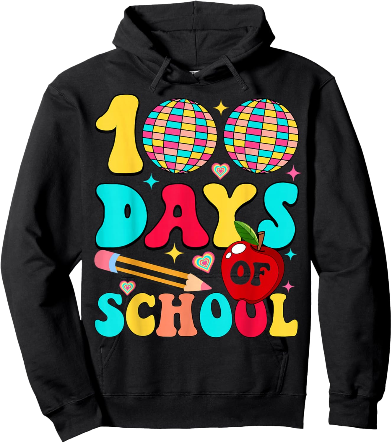 100th Day of Smarter Kids 100 Days Happy 100th Day of School Hoodie - Hoodie | Black