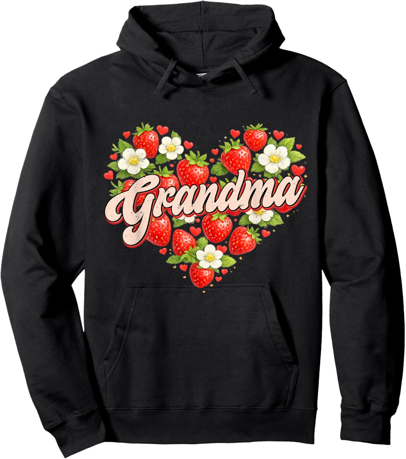 Funny Grandma Strawberry Mother's Day Hoodie - Hoodie | Black