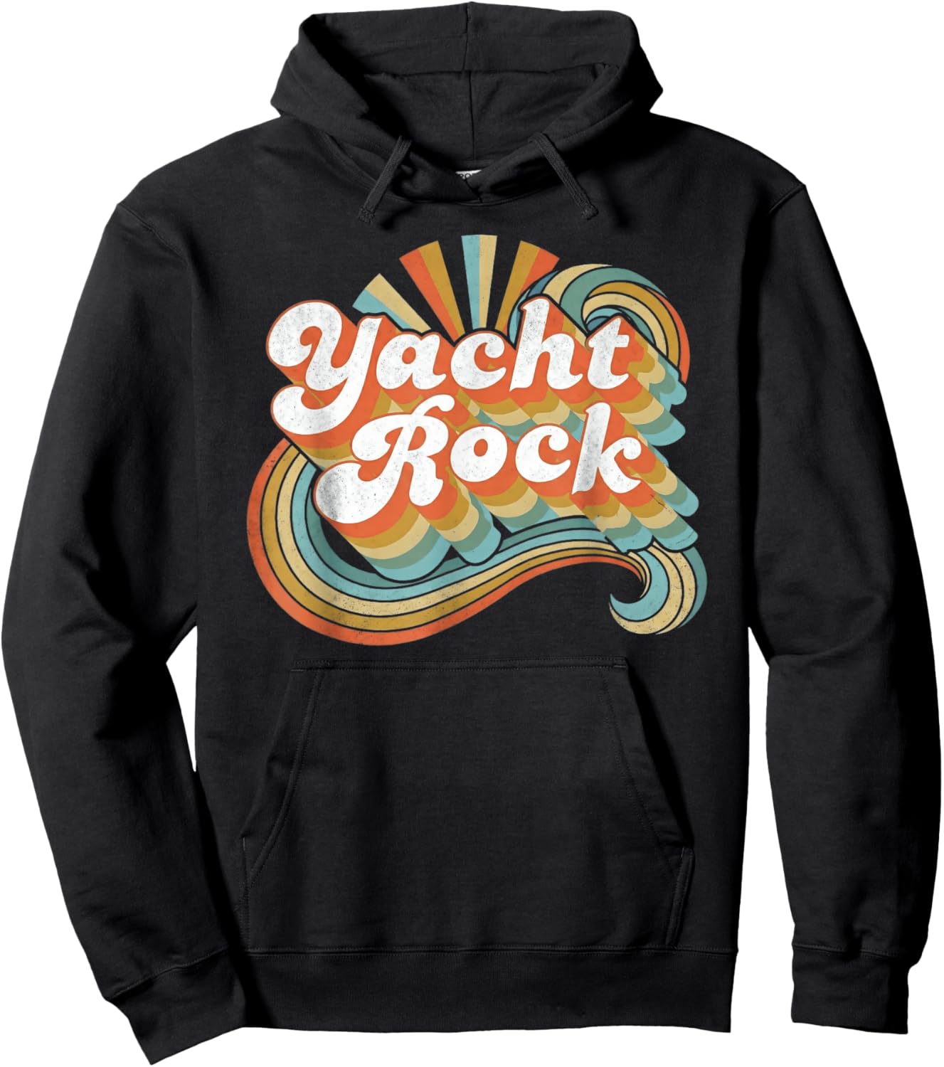 Retro Yacht Rock Vintage 70s Music Vibes Design Hoodie - Hoodie | Black