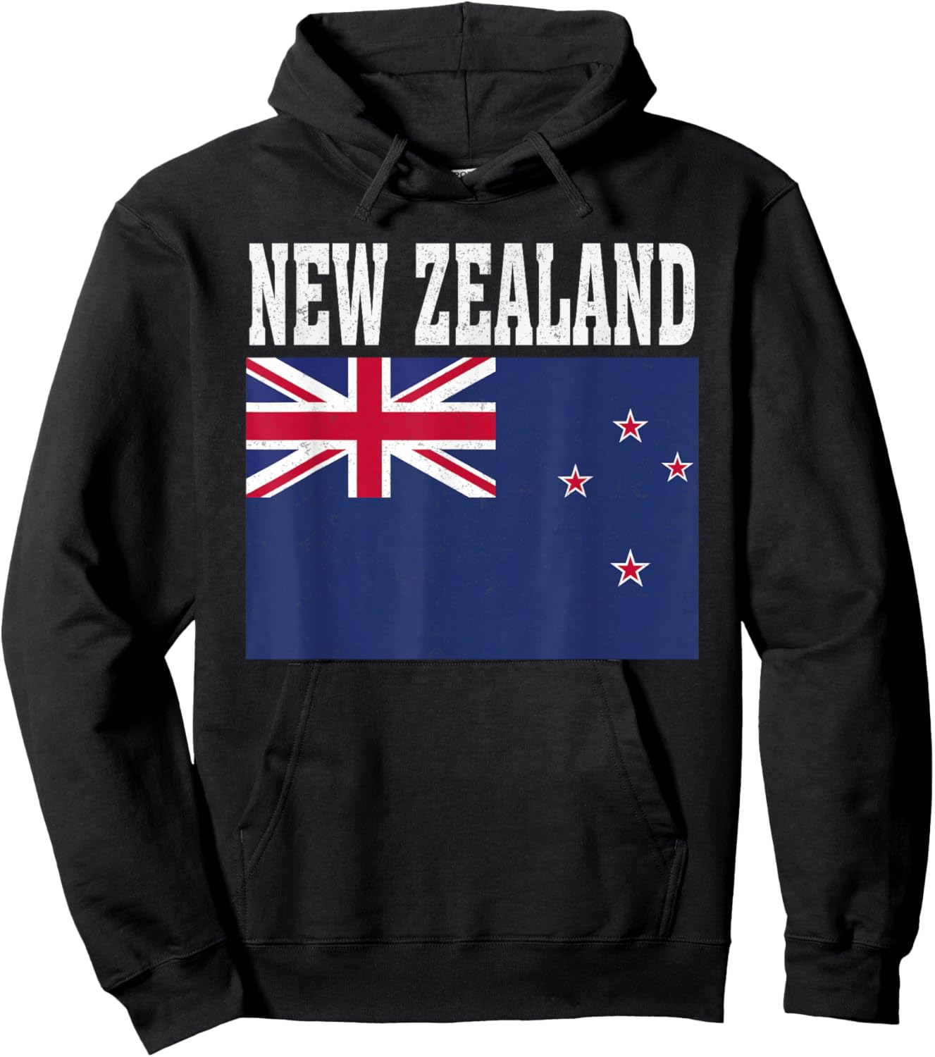 NEW Zealand Flag Patriotic National Roots Souvenir Hoodie - Hoodie | Black