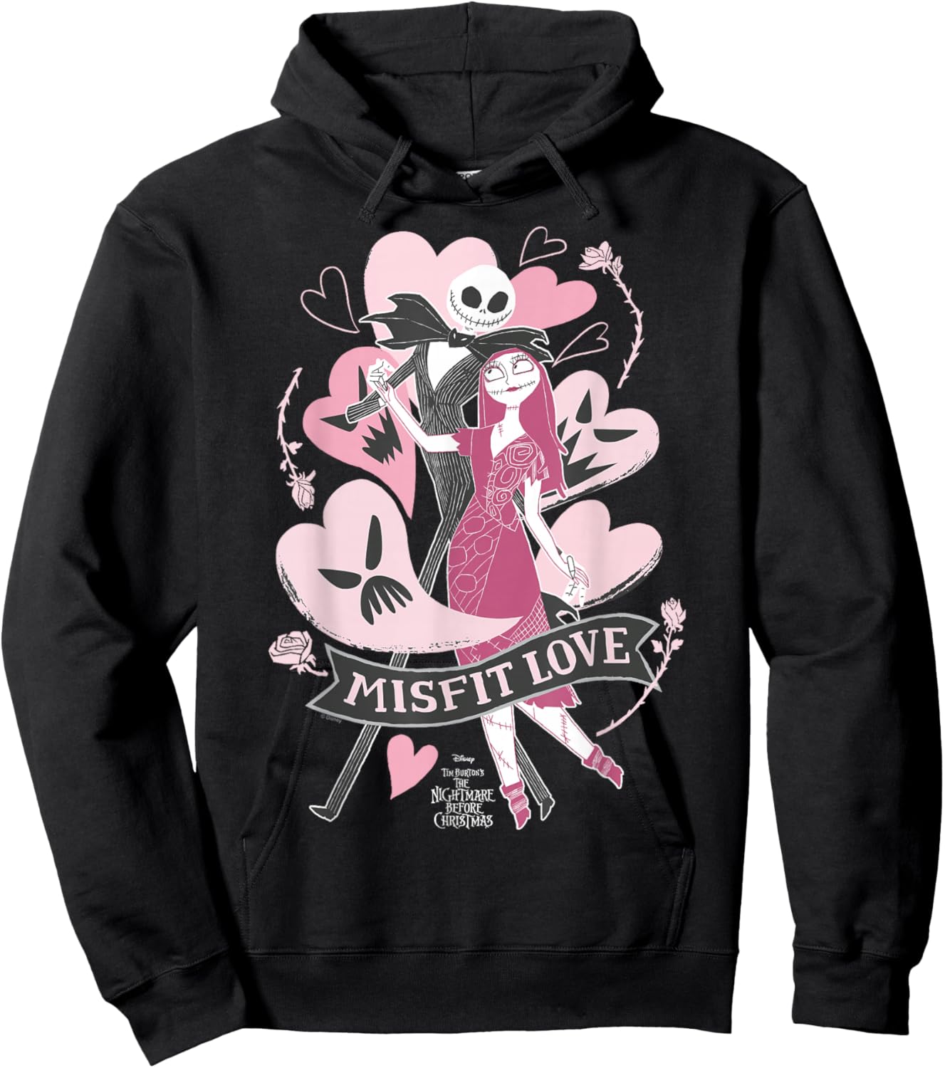 Nightmare Before Christmas - Misfit Love Hoodie - Hoodie | Black
