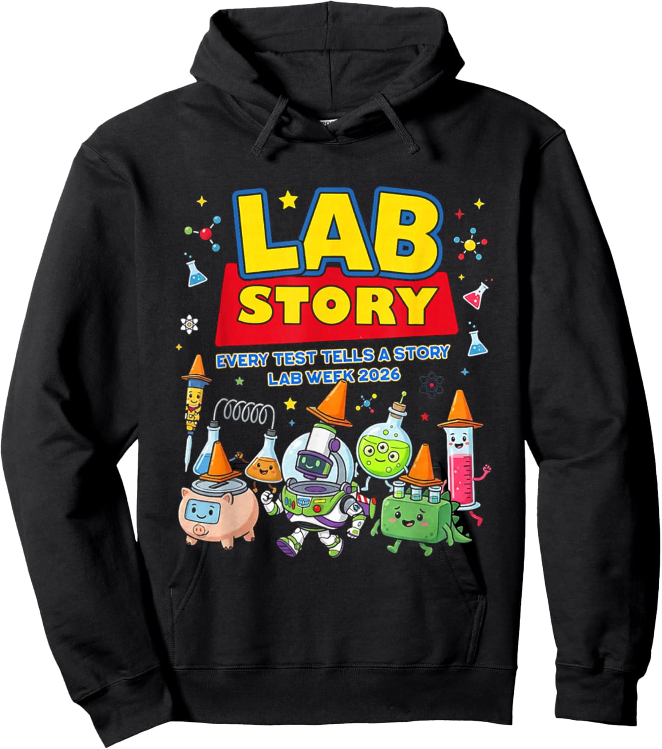Funny Lab Story Lab Week 2026 Science Community Hoodie - Hoodie | Black