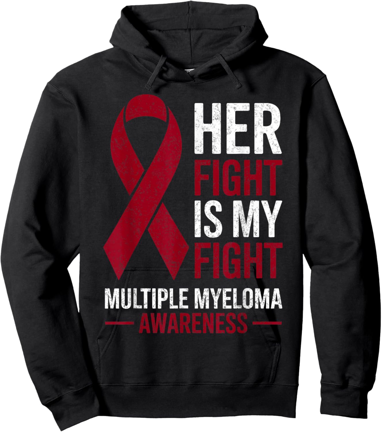 Her Fight is My Fight Multiple Myeloma Cancer Awareness Hoodie - Hoodie | Black