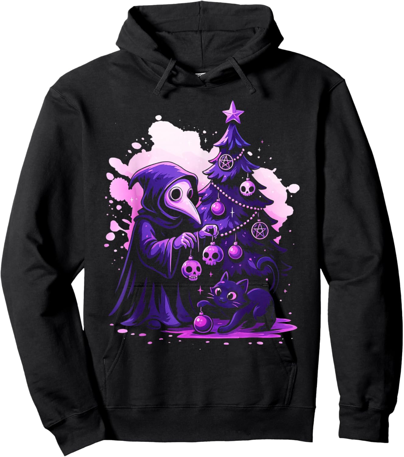 Plague Doctor Pastel Goth Christmas Gothic Men Women Girls Hoodie - Hoodie | Black