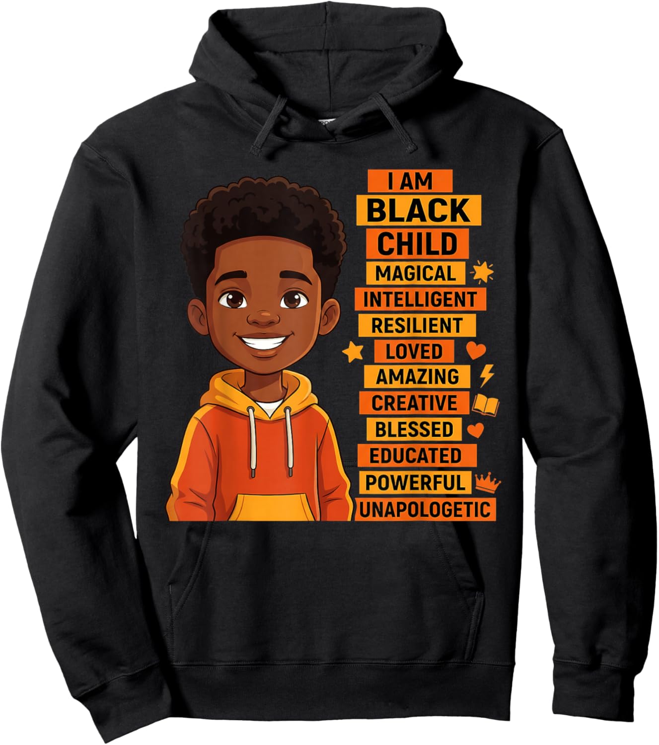 I'm Black History Month Shirt Boys Kids African American Hoodie - Hoodie | Black
