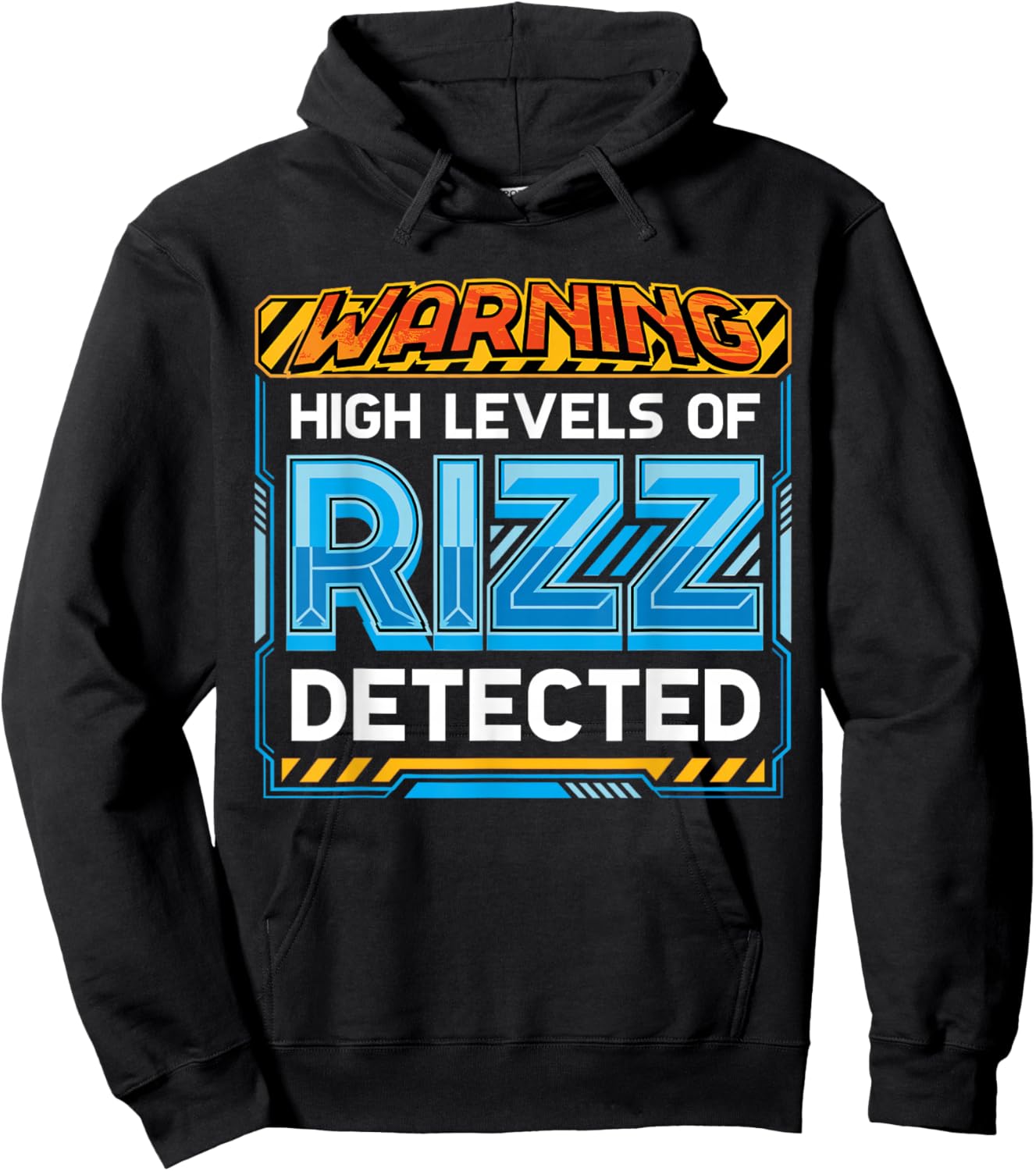 Warning High Levels of Rizz Detected Funny Meme Hoodie - Hoodie | Black