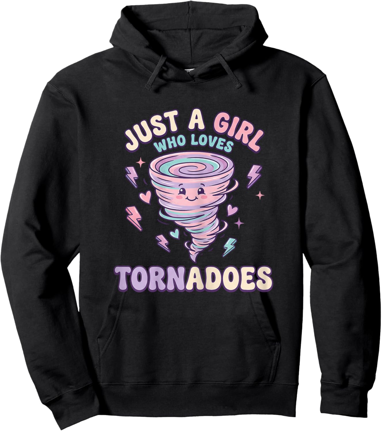 Just A Girl Who Loves Tornadoes - Funny Meteorology Girl Hoodie - Hoodie | Black