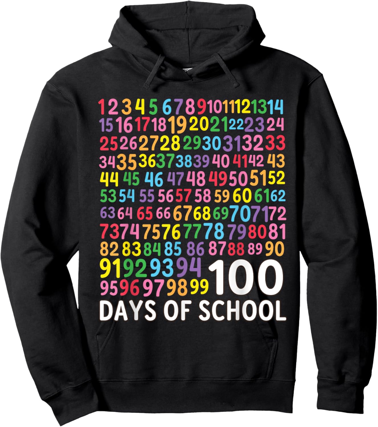 100th Day School Numbers Counting Celebration Hoodie - Hoodie | Black