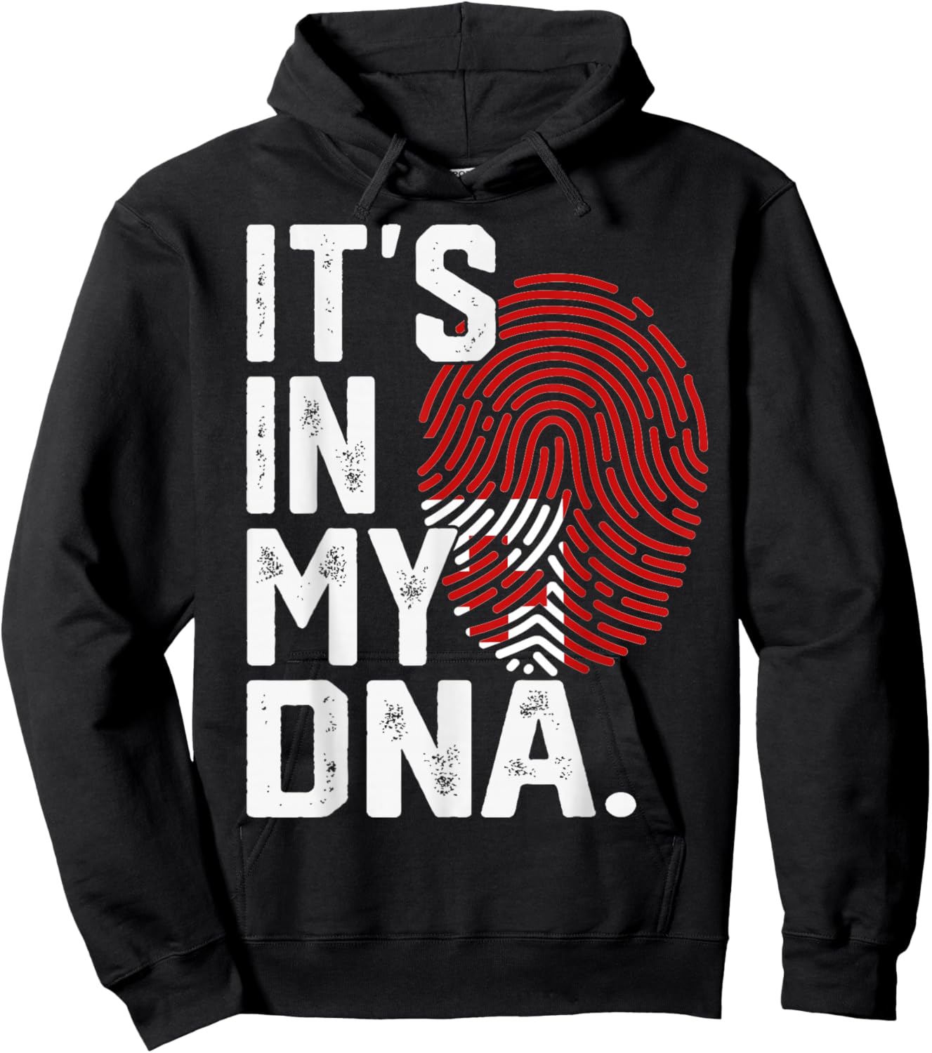 Tonga Roots Flag Fingerprint Graphic Patriotic Hoodie - Hoodie | Black