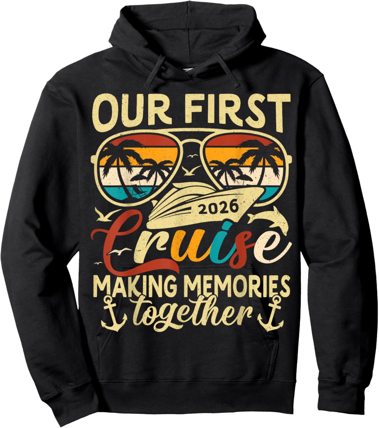 Our First Cruise 2026 Together Cute Matching Couples Cruise Hoodie - Hoodie | Black