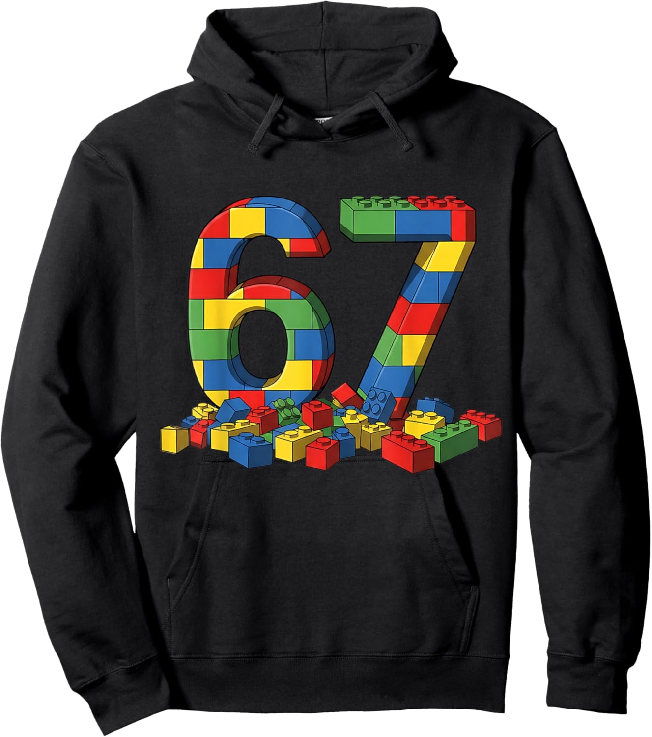 Number 67 Six Seven Meme Sixty-Seven Gen Alpha Birthday Hoodie - Hoodie | Black