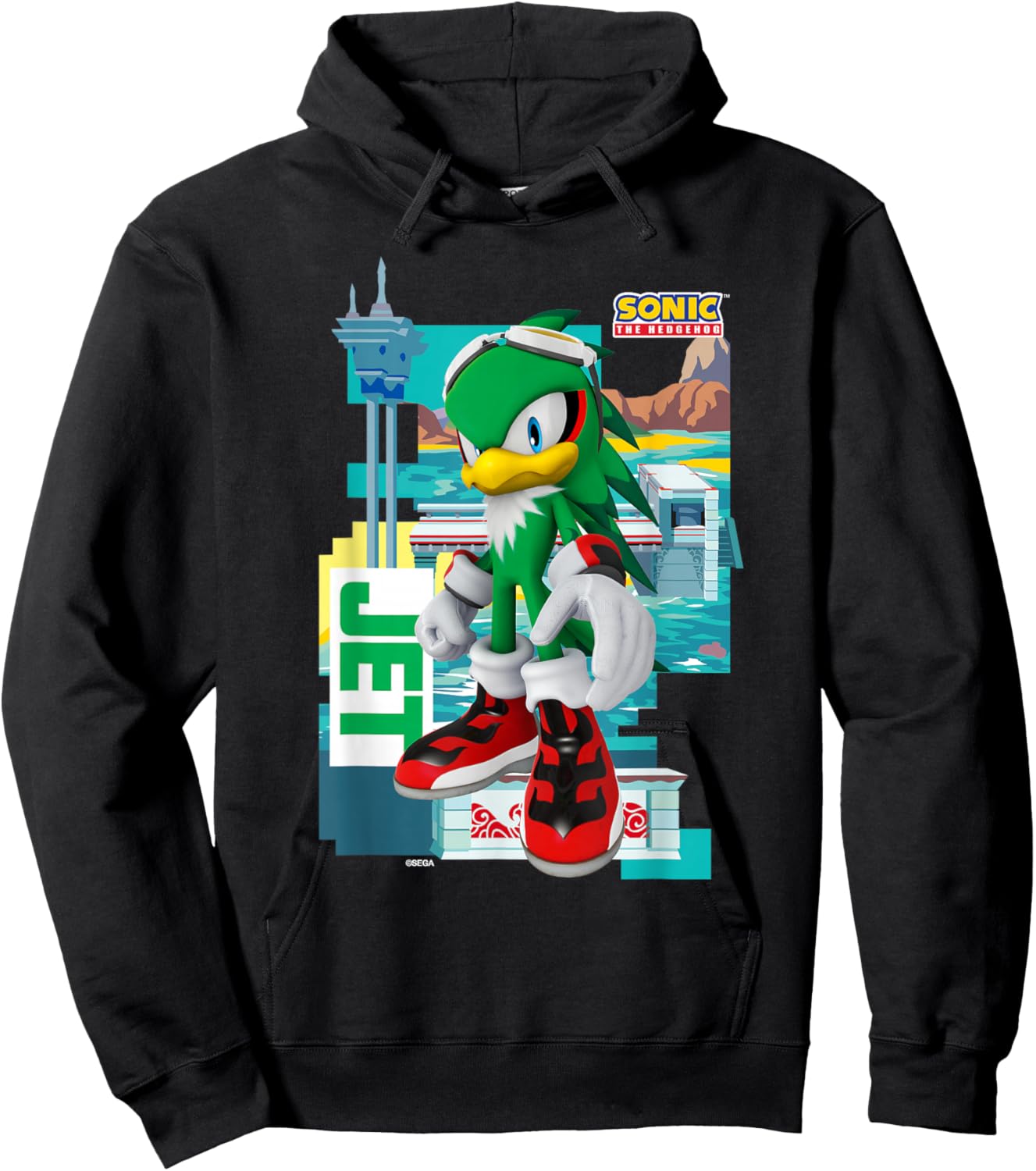 Sonic The Hedgehog - in The Zone - Jet Hoodie - Hoodie | Black