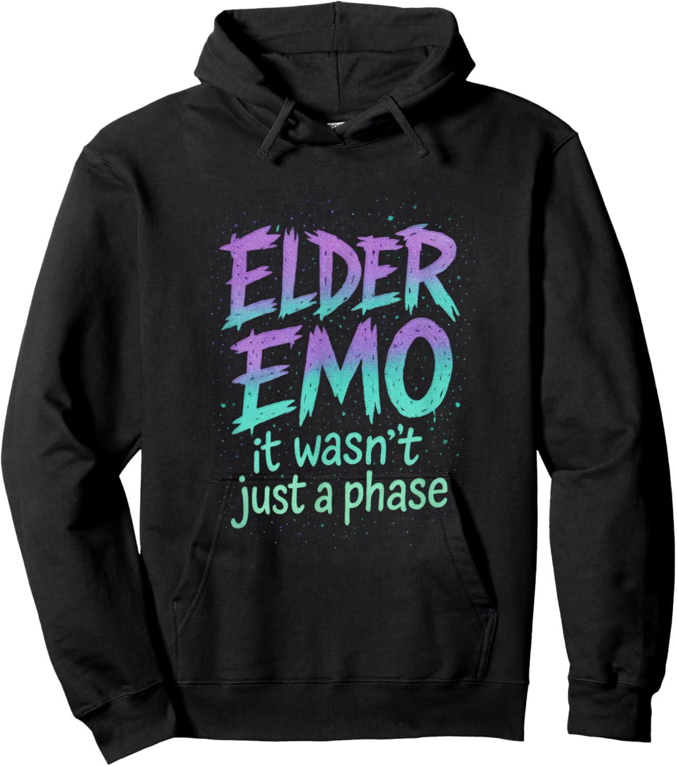 Elder Emo - Funny Goth Retro Music Lovers Hoodie - Hoodie | Black