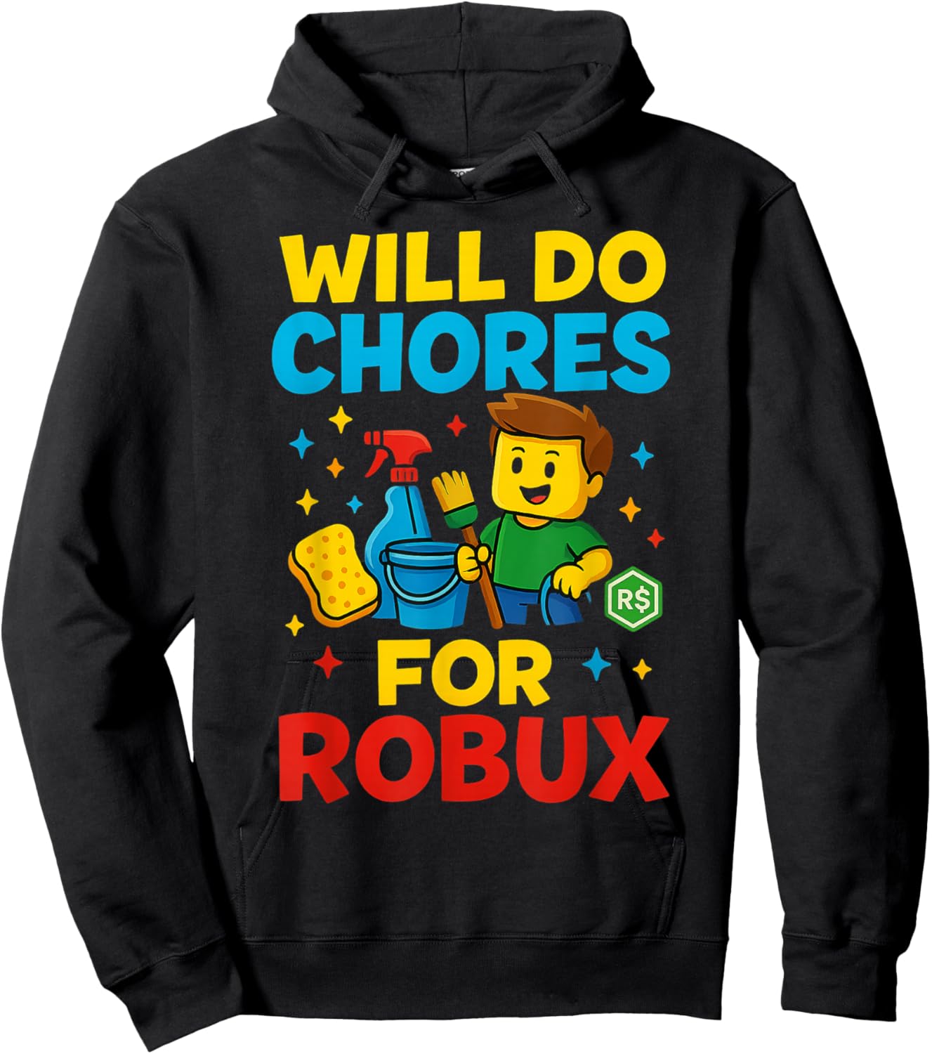 Will Do Chores for Gaming Currency Funny Video Gamer Noob Hoodie - Hoodie | Black