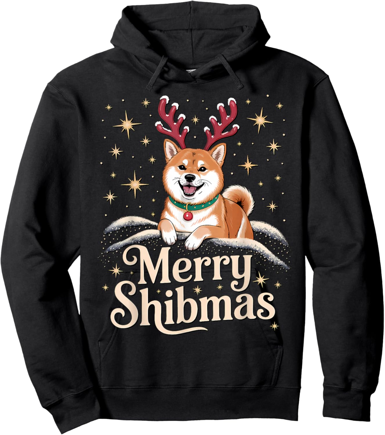 Merry Shibmas – Funny Shiba Inu Christmas Hoodie - Hoodie | Black