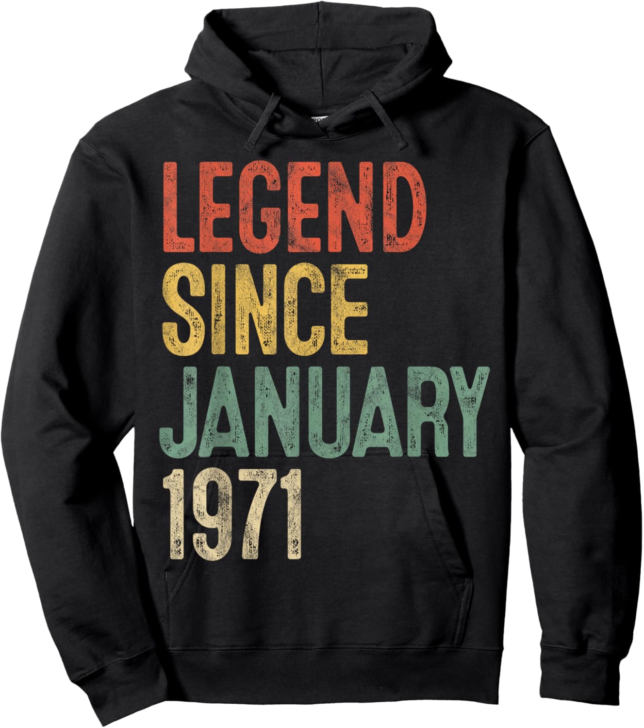 Legend January 1971 55th Birthday Men Women 55 Year Old Hoodie - Hoodie | Black