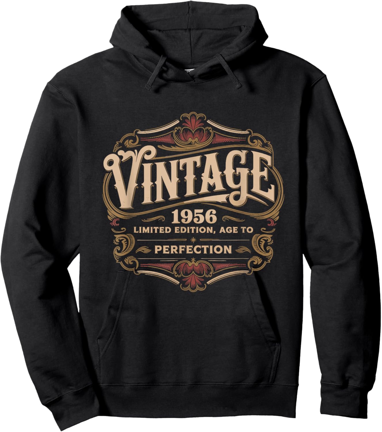 70th Birthday 2026, Funny Vintage Age, Born 1956 Hoodie - Hoodie | Black
