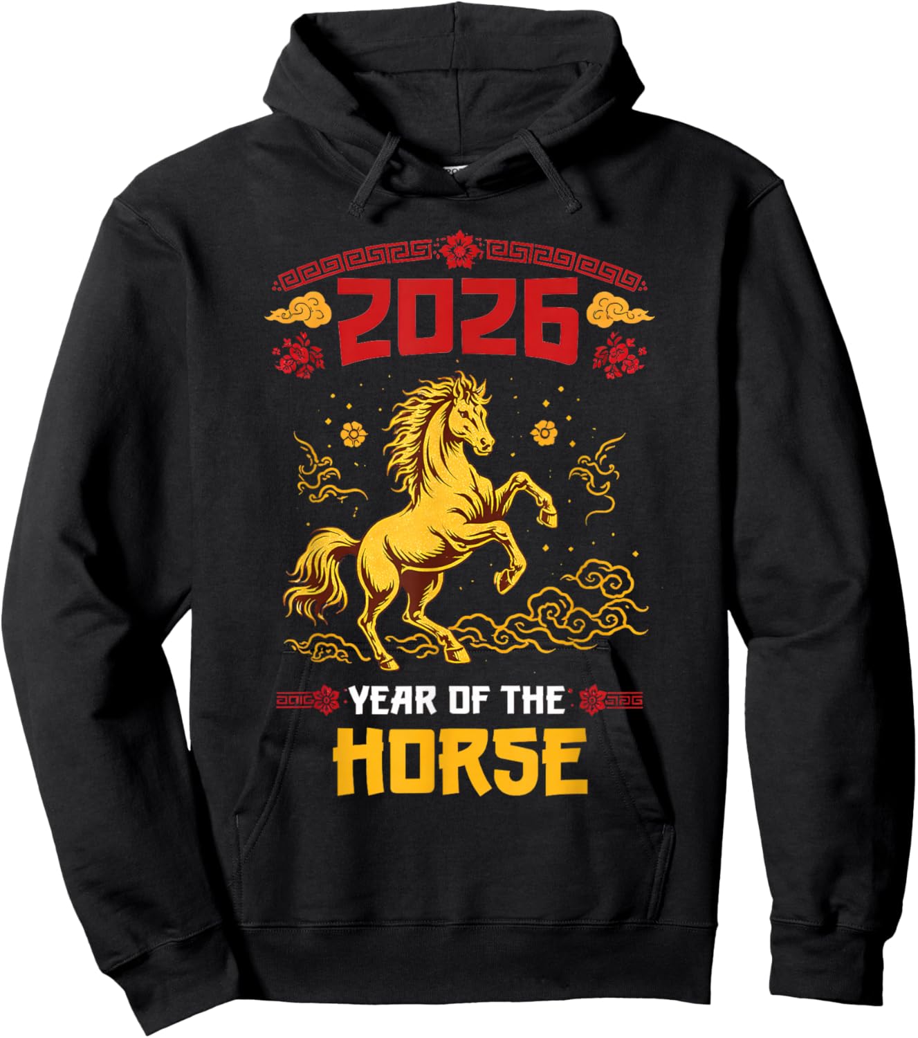 Year of The Horse 2026 Lunar New Year Chinese New Year 2026 Hoodie - Hoodie | Black