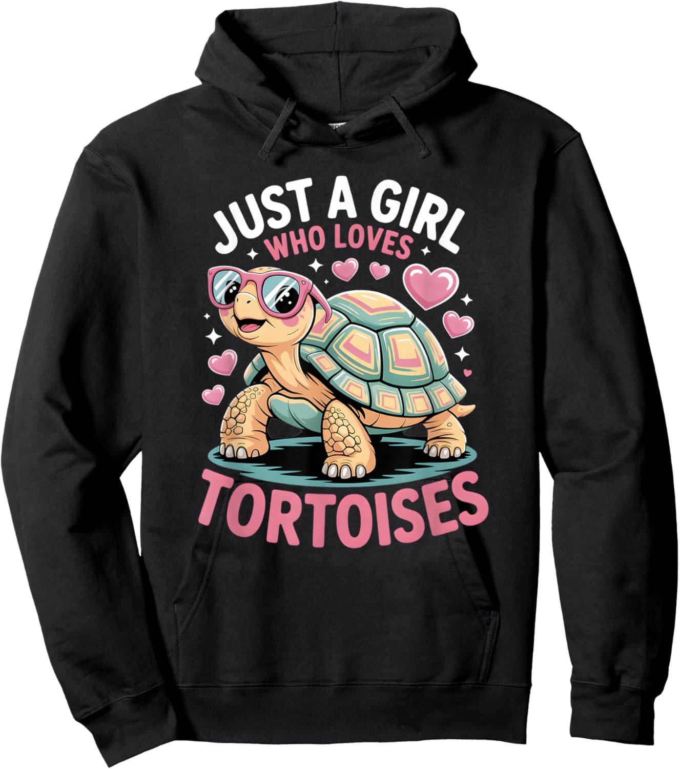 Girls Tortoise Hoodie - Hoodie | Black