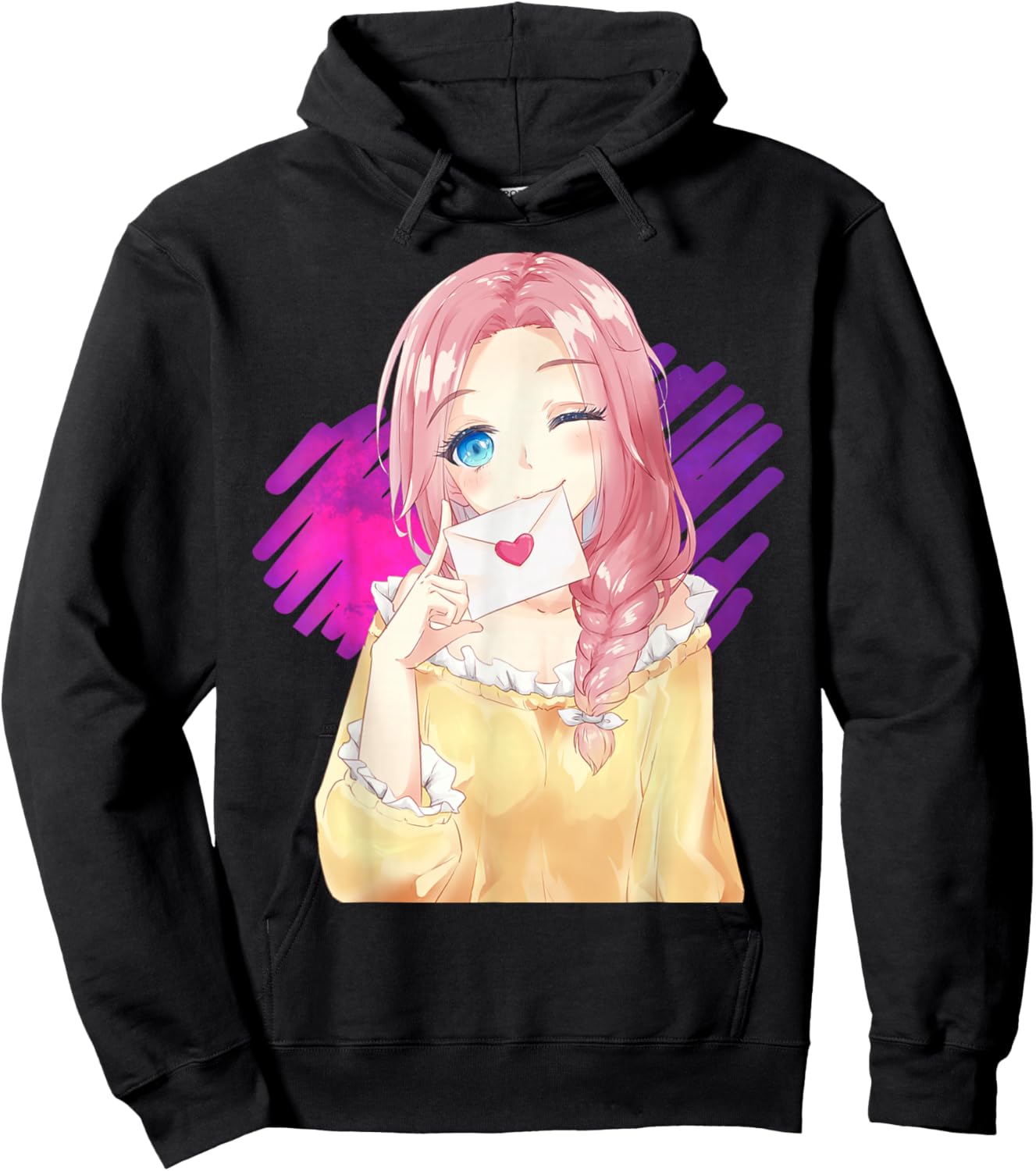 Aesthetic Anime Girl, Cute Anime Gift & Girls Hoodie - Hoodie | Black