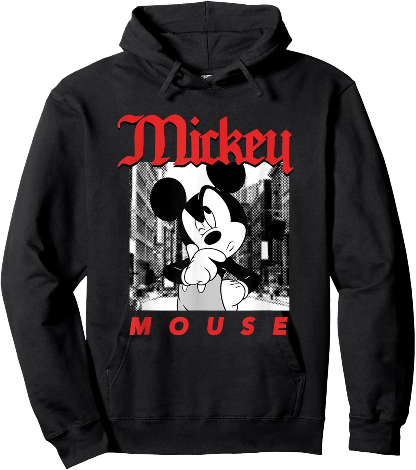Disney Mickey and Friends Vintage Urban Streetwear Hoodie - Hoodie | Black