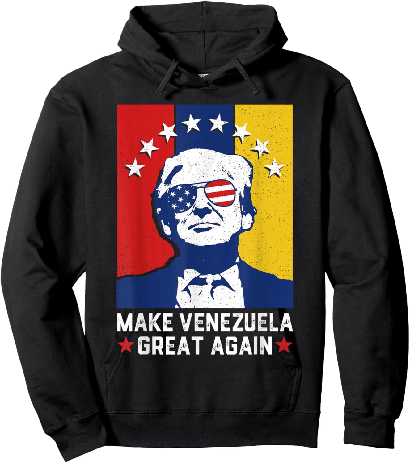 Make Venezuela Great Again 2026 Funny Trump Meme Hoodie - Hoodie | Black