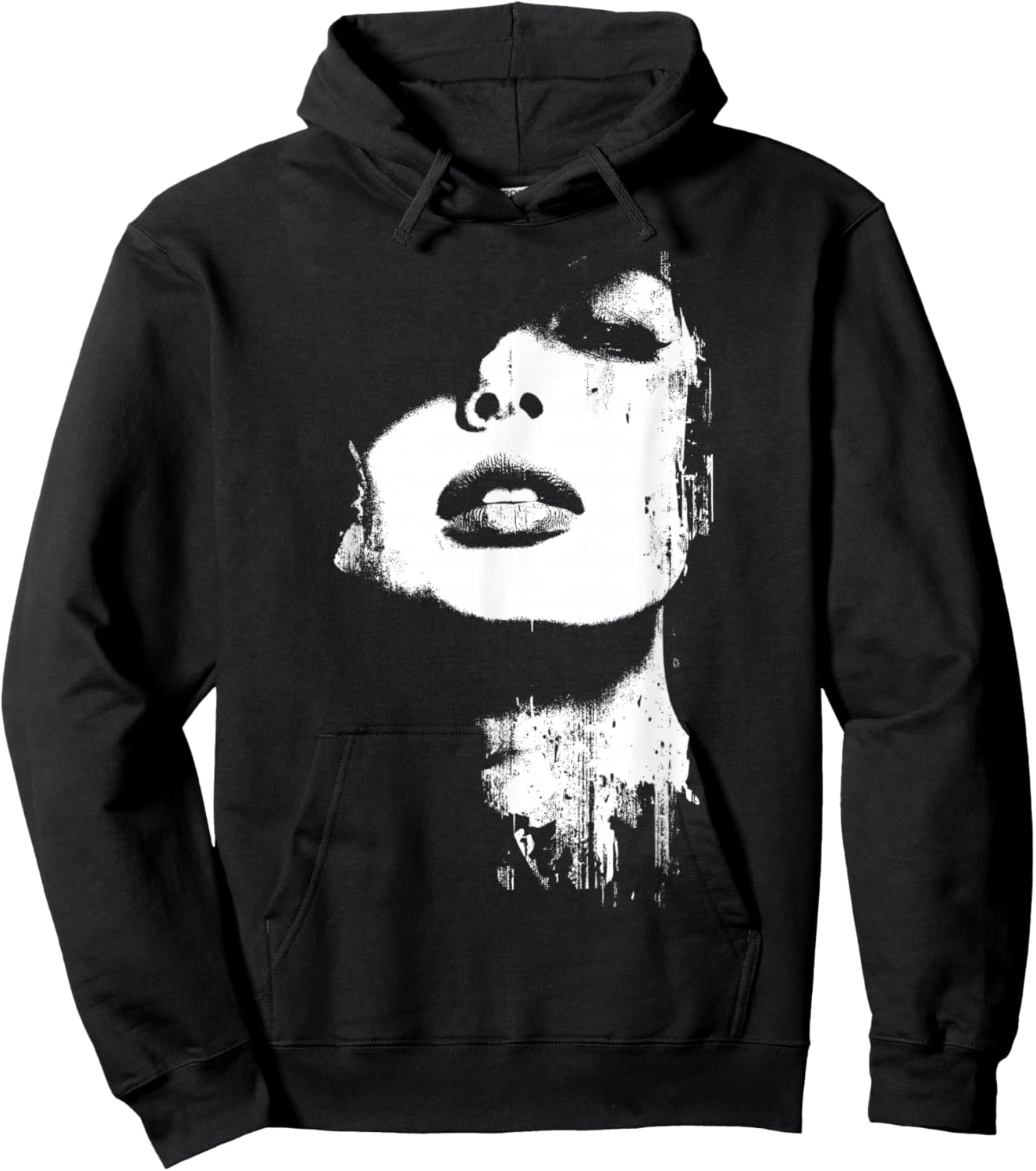 Grunge Portrait Cool Women -6XL Hoodie - Hoodie | Black