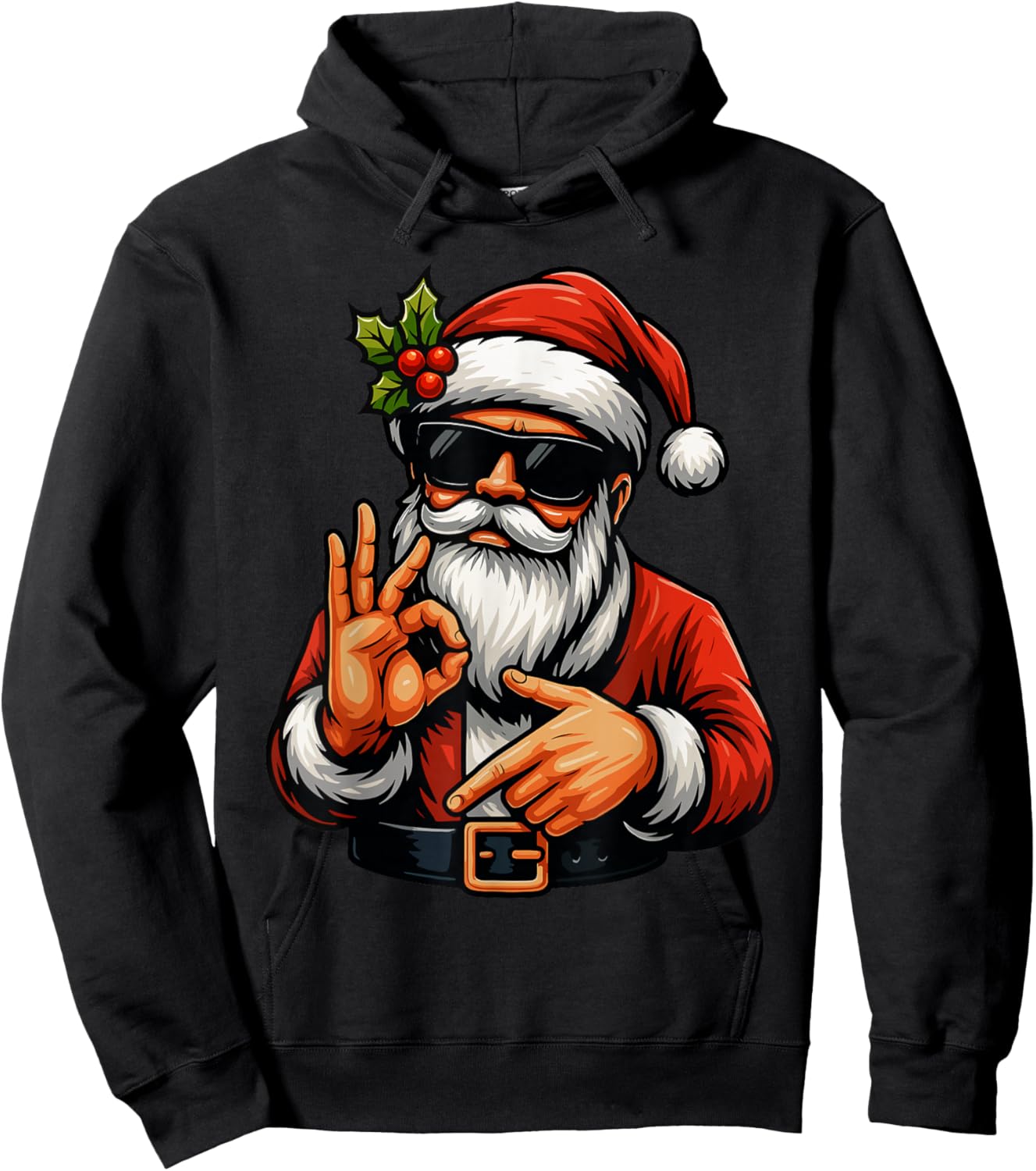 Funny Six Seven 6 7 Meme Santa Christmas Shirt Men Boys Teen Hoodie - Hoodie | Black
