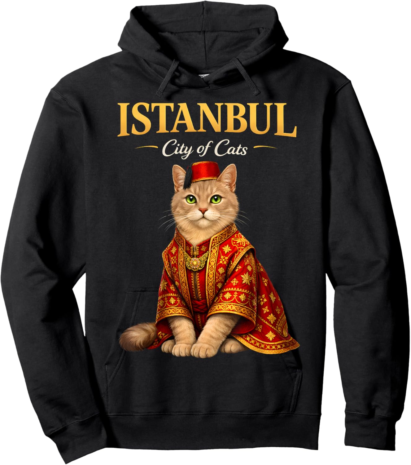 Istanbul City of Cats Traditional Turkish Culture Ottoman Hoodie - Hoodie | Black