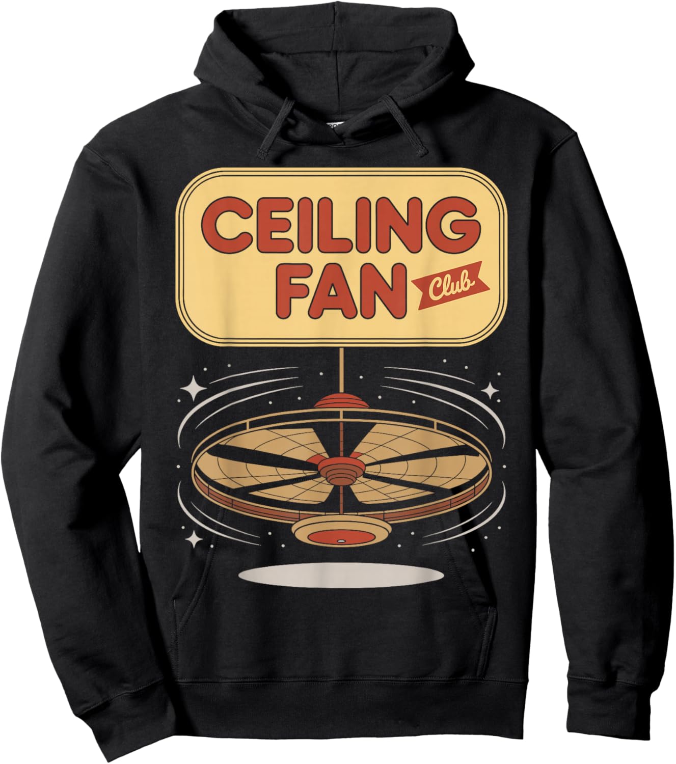 Ceiling Fan Club Funny Minimalist Hoodie - Hoodie | Black