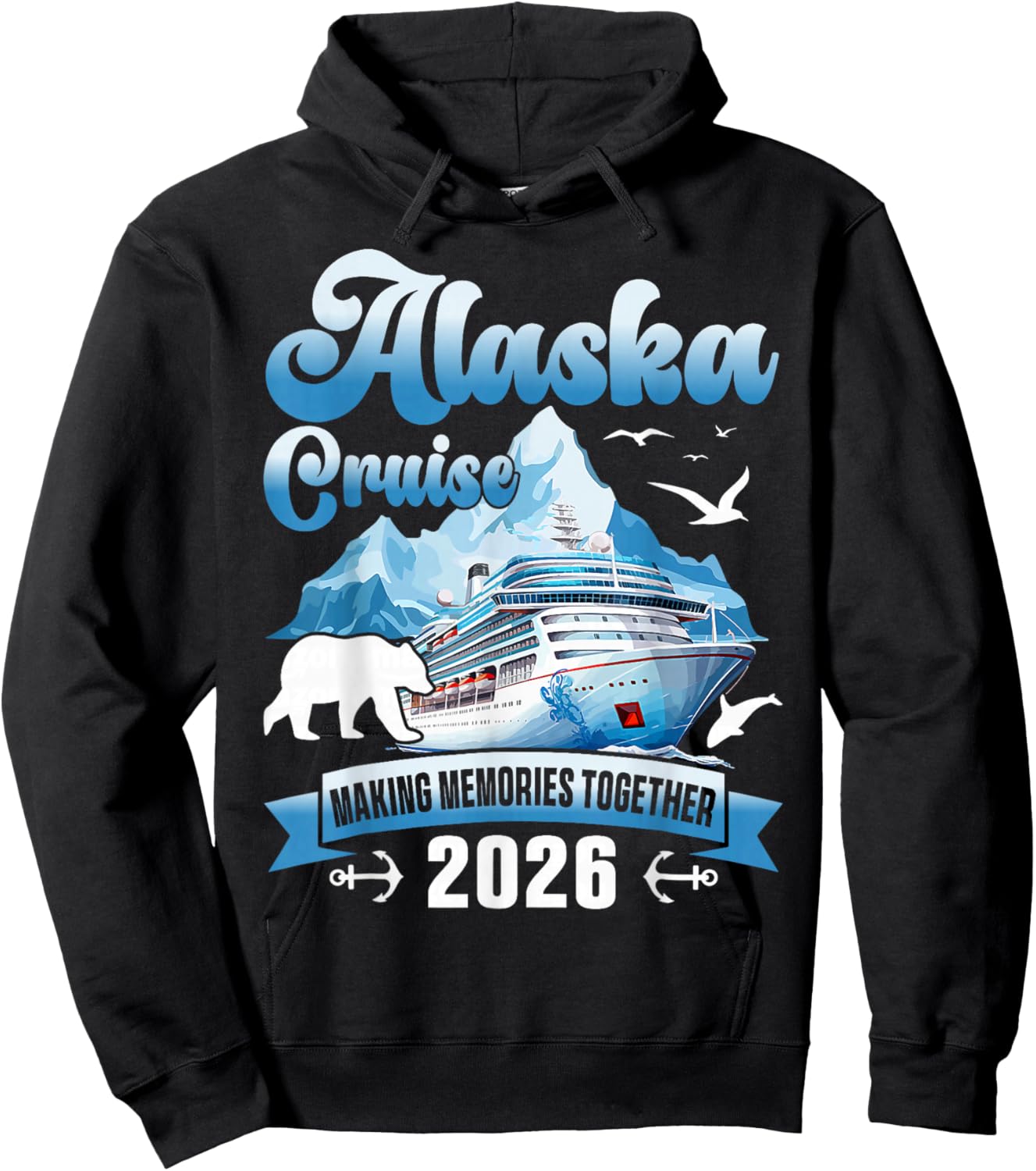 Alaska Cruise 2026 Family Friends Vacation Travel Matching Hoodie - Hoodie | Black