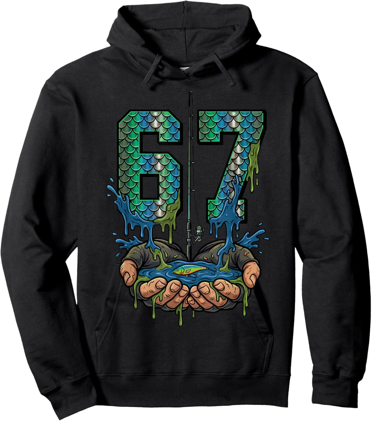 Fishing 67 Six Seven Fishermen Hoodie - Hoodie | Black
