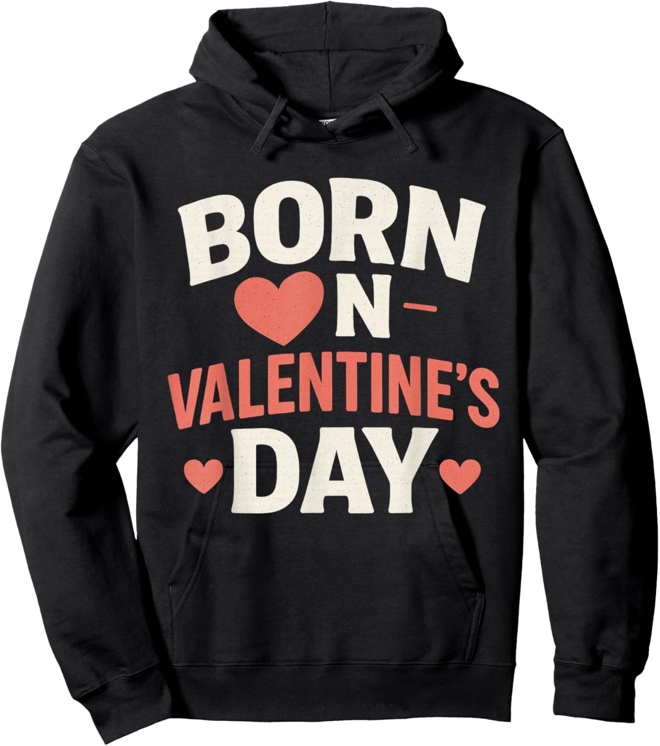 Born On Valentines Day Birthday Valentine Boy Girl Kid Hoodie - Hoodie | Black